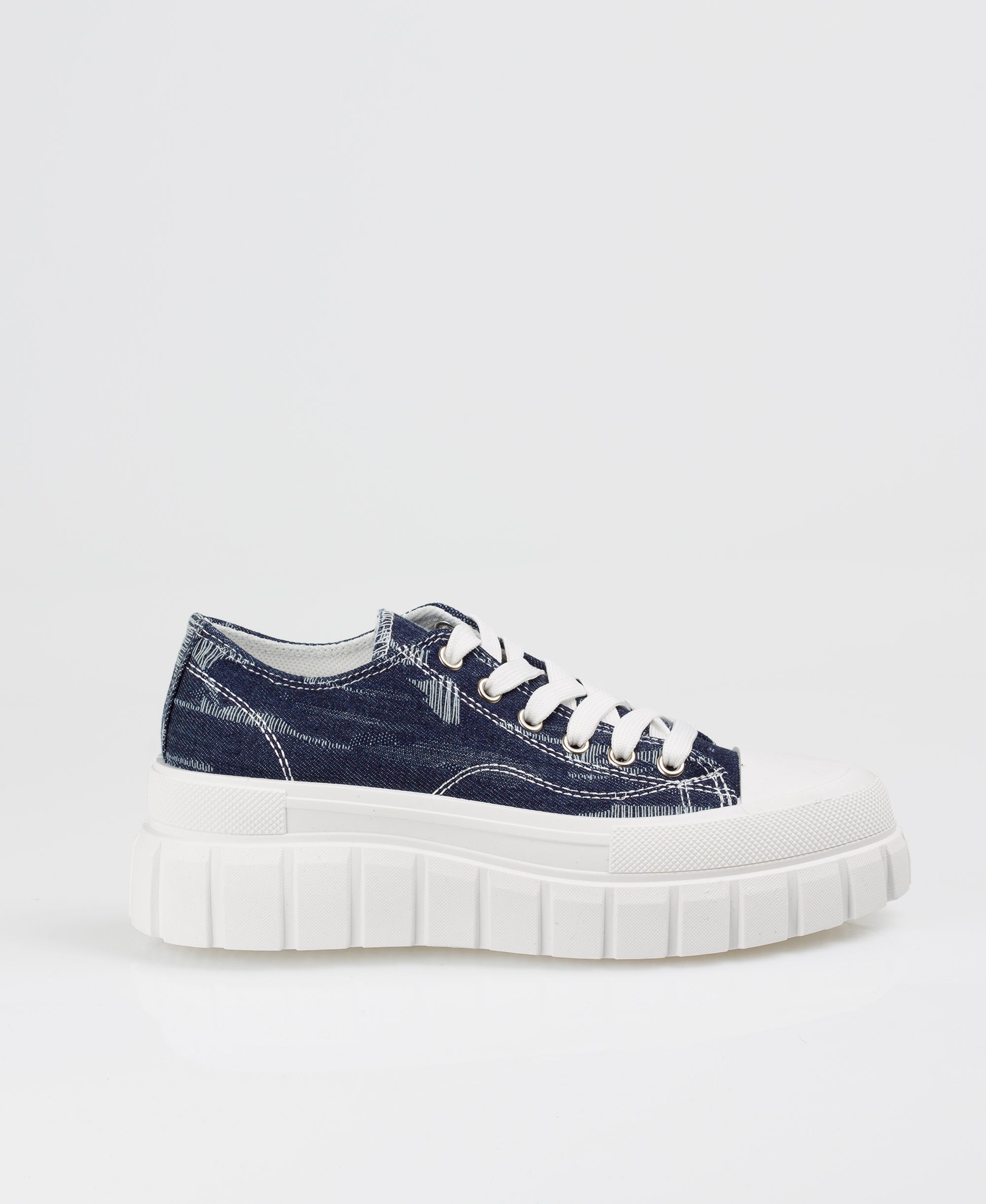 KRISP Chunky Flatform Denim Trainers (11006)
